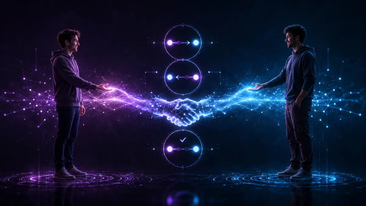 Two hands reaching toward each other — the bridge of friendship